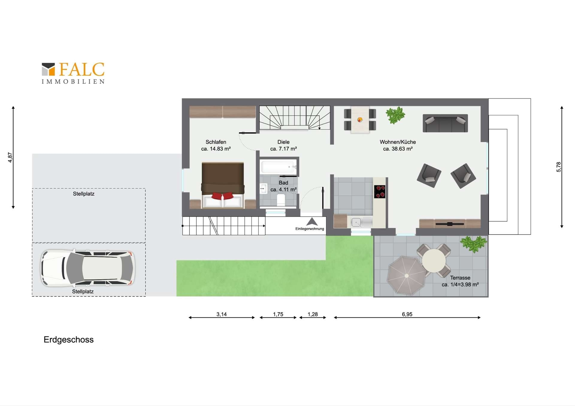Erdgeschoss Einliegerwohnung